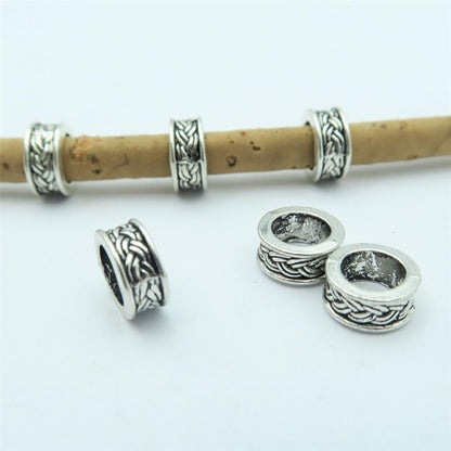 40PCS For 5mm leather antique silver zamak slider, Jewelry supply Findings Components D-5-5-65