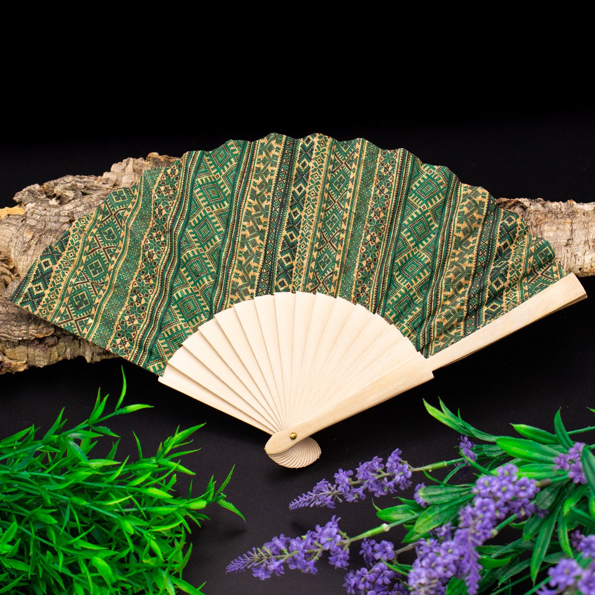 Cork Antique Wooden Folding Hand Fan | THE CORK COLLECTION