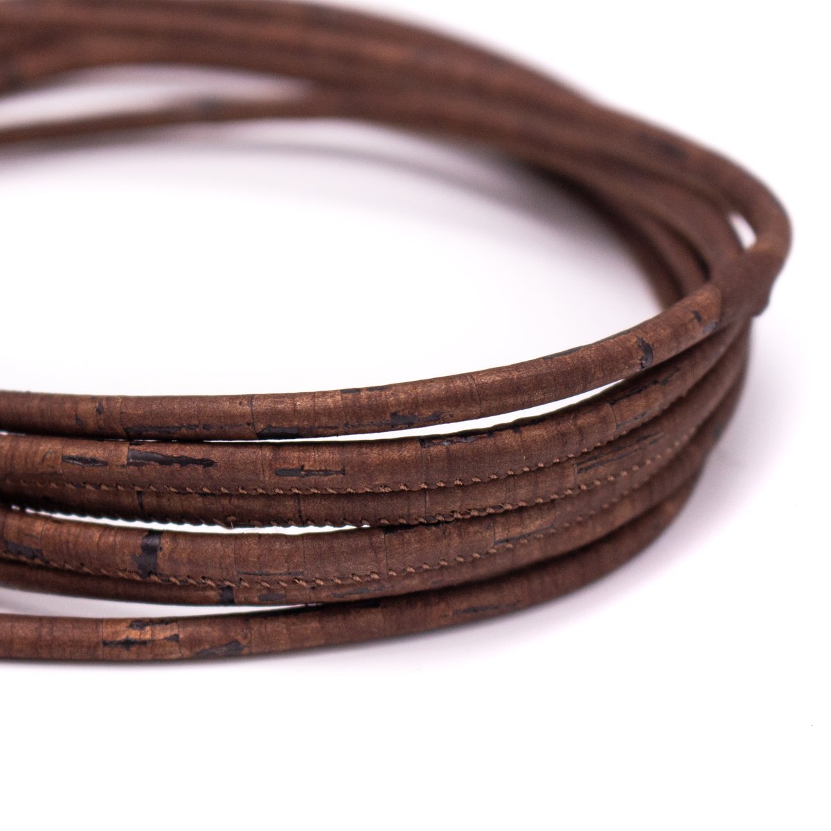 10 meters of RUSTIC Light Brown 4mm Round Cork Cord COR-594