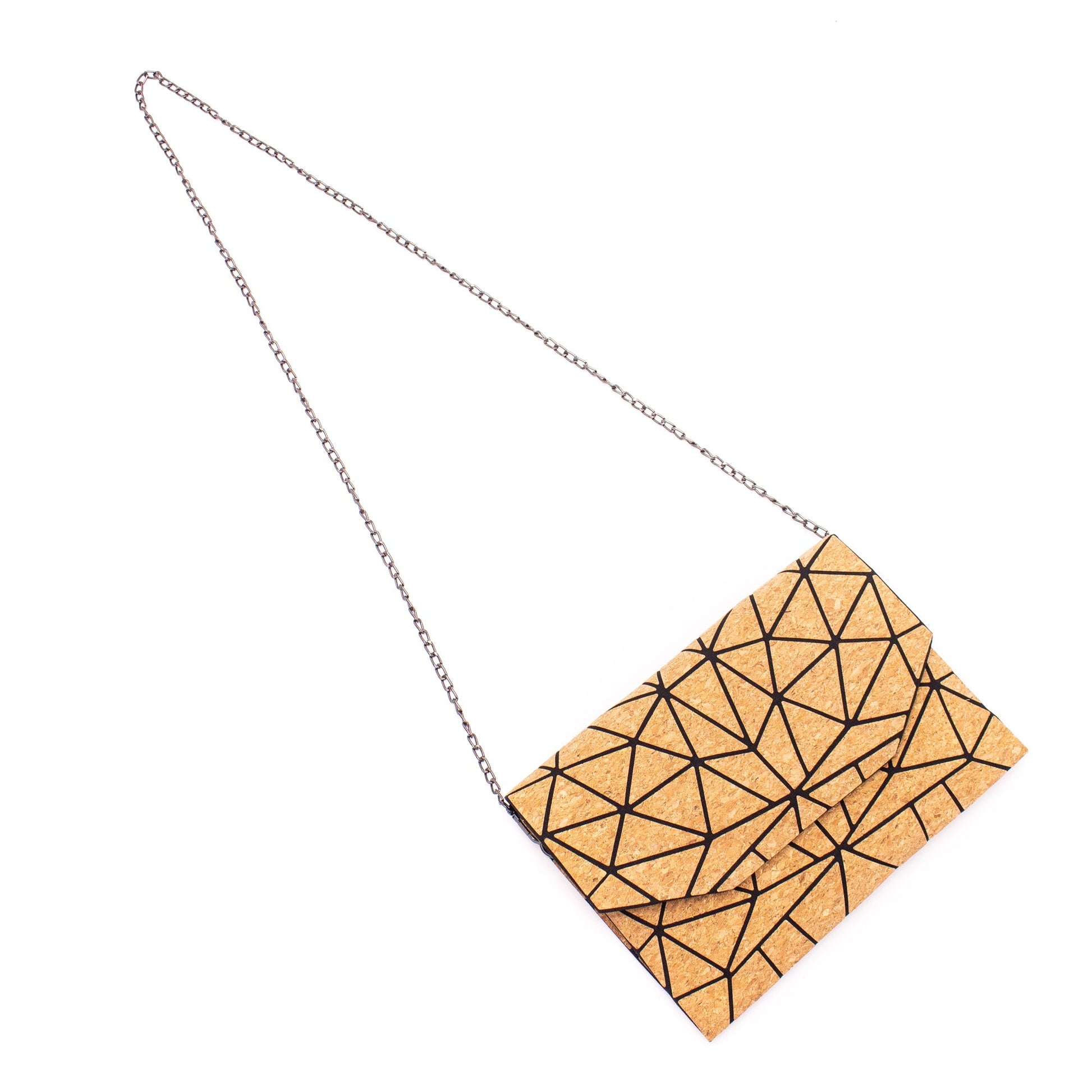 Geometric Chain Crossbody Cork Bag | THE CORK COLLECTION