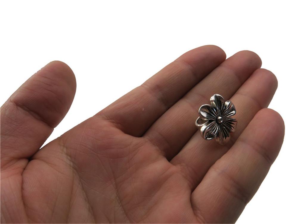 Pour 10*5mm fleur curseur réglisse cuir ovale Antique argent bracelet composants bijoux résultats D-2-10