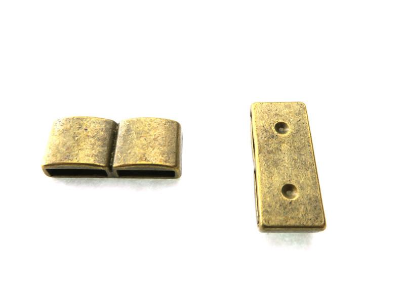 10pcs For 10mm flat leather  Antique Brass smooth straight slider jewelry supplies jewelry finding D-1-10-99