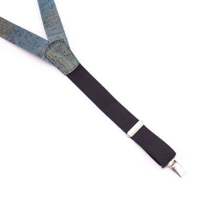Turquoise Adjustable Cork Straps Suspenders | THE CORK COLLECTION