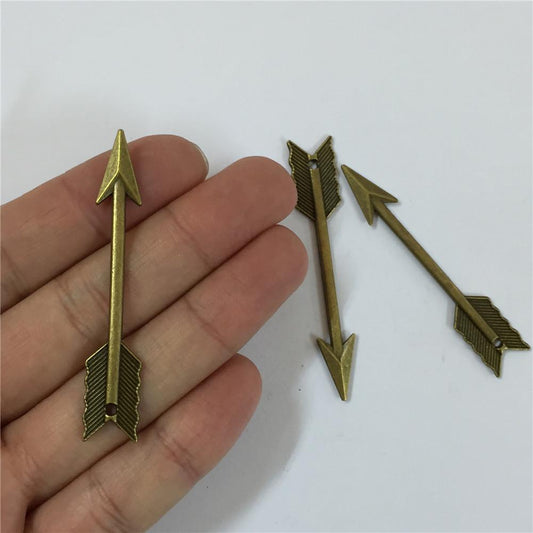 10 units antique brass arrow pendant charms jewelry finding suppliers D-3-132