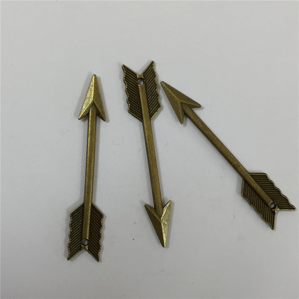 10 units antique brass arrow pendant charms jewelry finding suppliers D-3-132