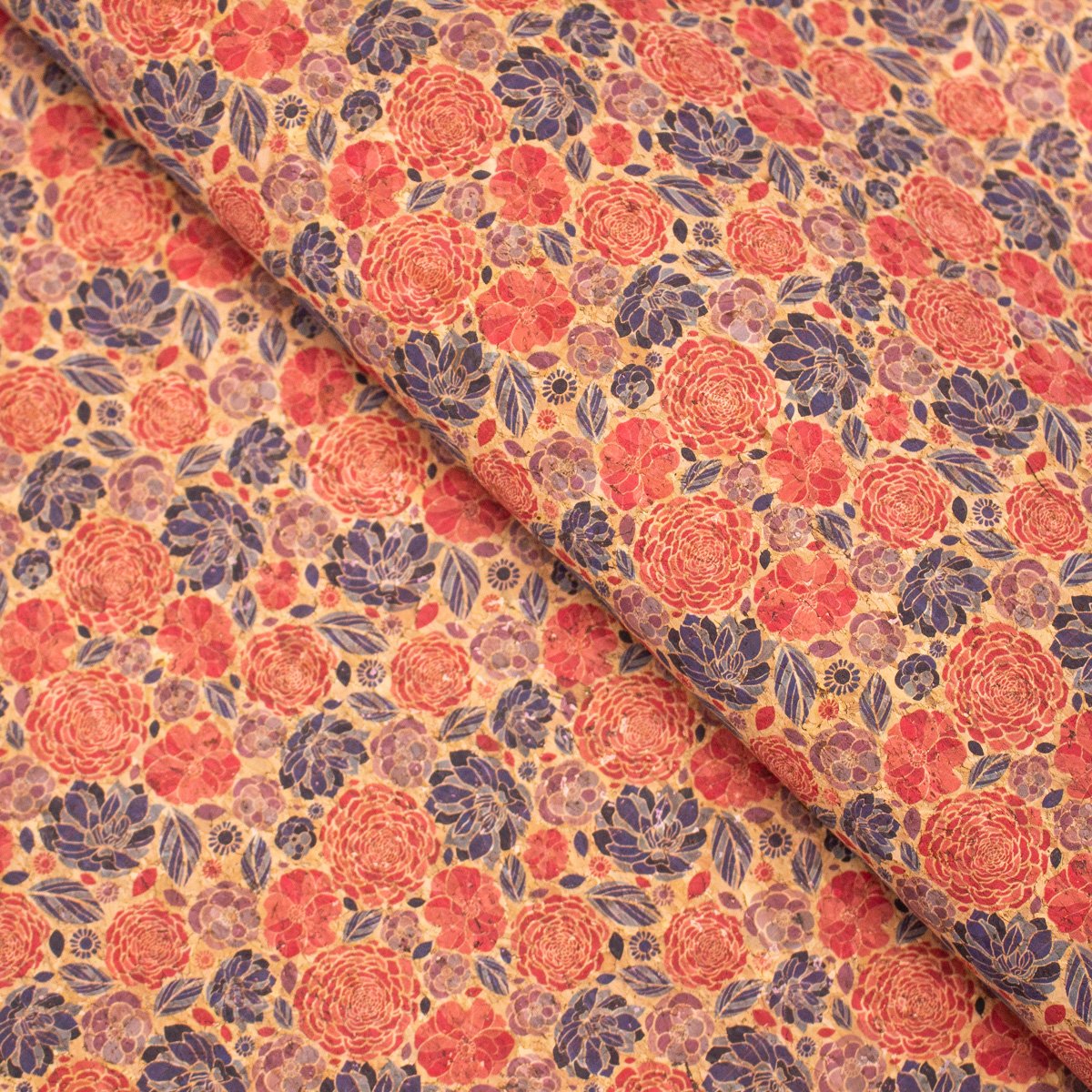 Flower pattern Cork fabric COF-379