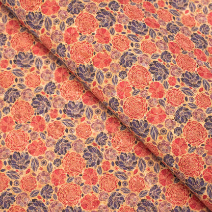 Tissu en liège à motif floral COF-379