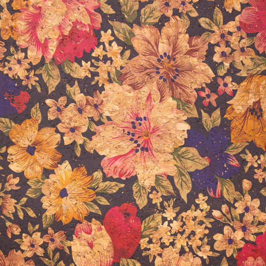Flower patterns Cork fabric COF-372