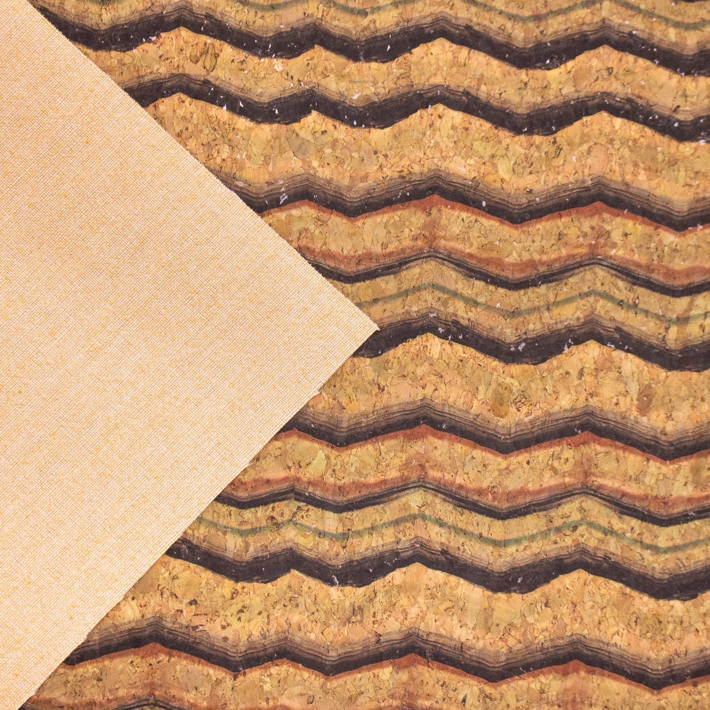 Brushy Mountain Waves Vegan Cork Fabric | THE CORK COLLECTION