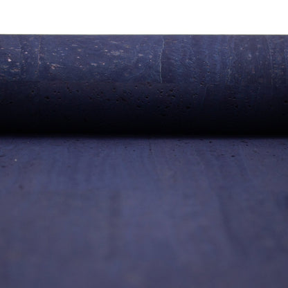 Tissu de liège végétalien portugais bleu foncé COF-128