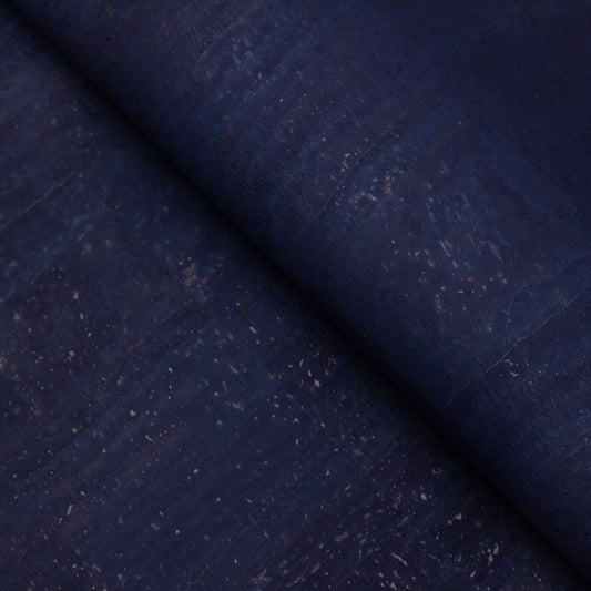 Dark Blue Portuguese Vegan Cork Fabric COF-128