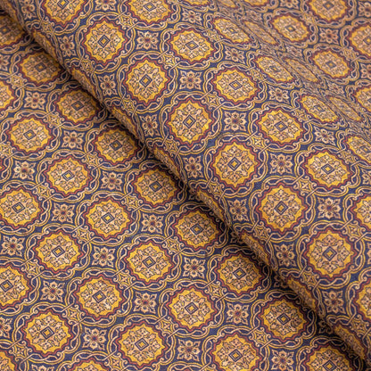 Tile style pattern natural cork fabric  COF-401