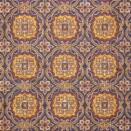 Tile style pattern natural cork fabric  COF-401