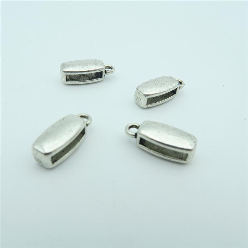 20pcs For 10mm flat leather, antique silver bali beads holder, jewelry finding supplies D-1-10-117