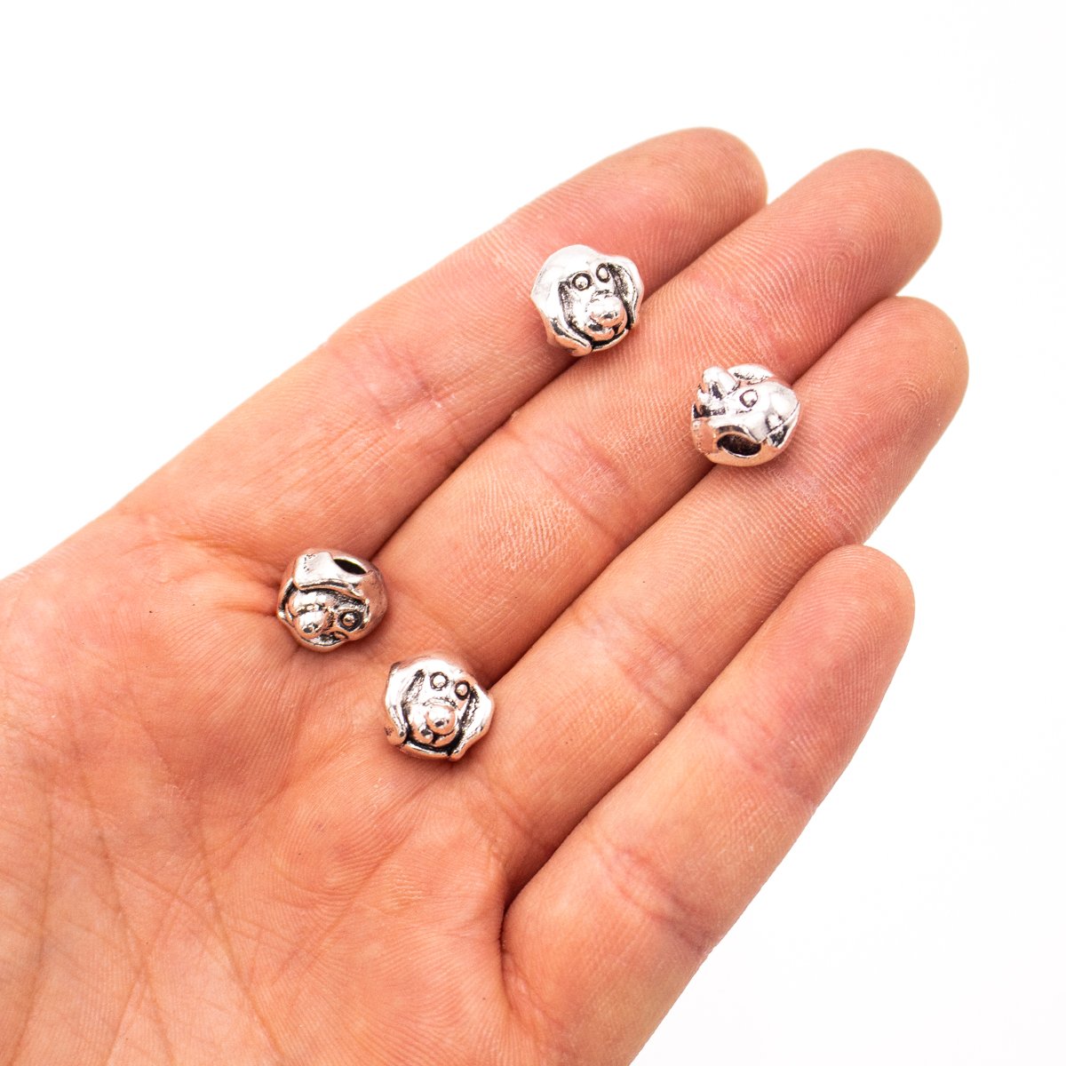 10PCS For 5mm leather antique silver zamak 5mm round beads Jewelry supply Findings Components- D-5-5-159