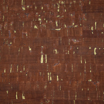 Tissu en liège portugais marron foncé rustique COF-464