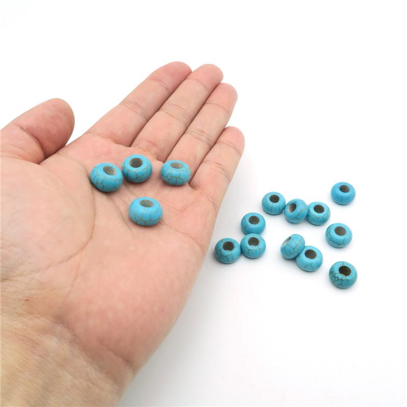 20 unités pour perles rondes bleu turquoise de 5 mm, fournitures de bijoux, recherche de bijoux D-5-5-37