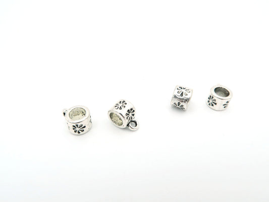 20Pcs for 5mm round leather Antique Silver holder beads, bali beads , jewelry supplies jewelry finding D-5-5-35