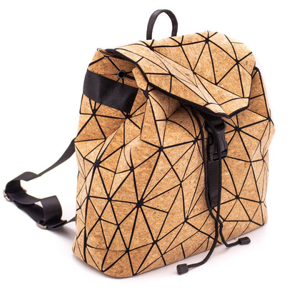 Vegan Geometric Cork Laptop Backpack | THE CORK COLLECTION