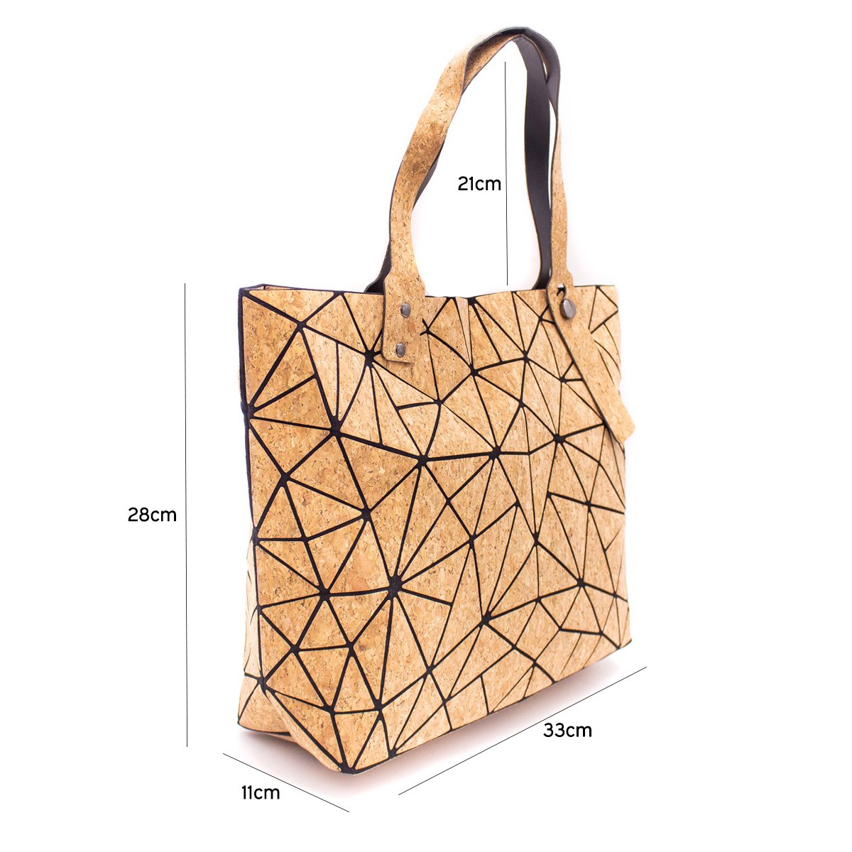 Geometric Tote Bag Handbag Handle Shopping Bag | THE CORK COLLECTION