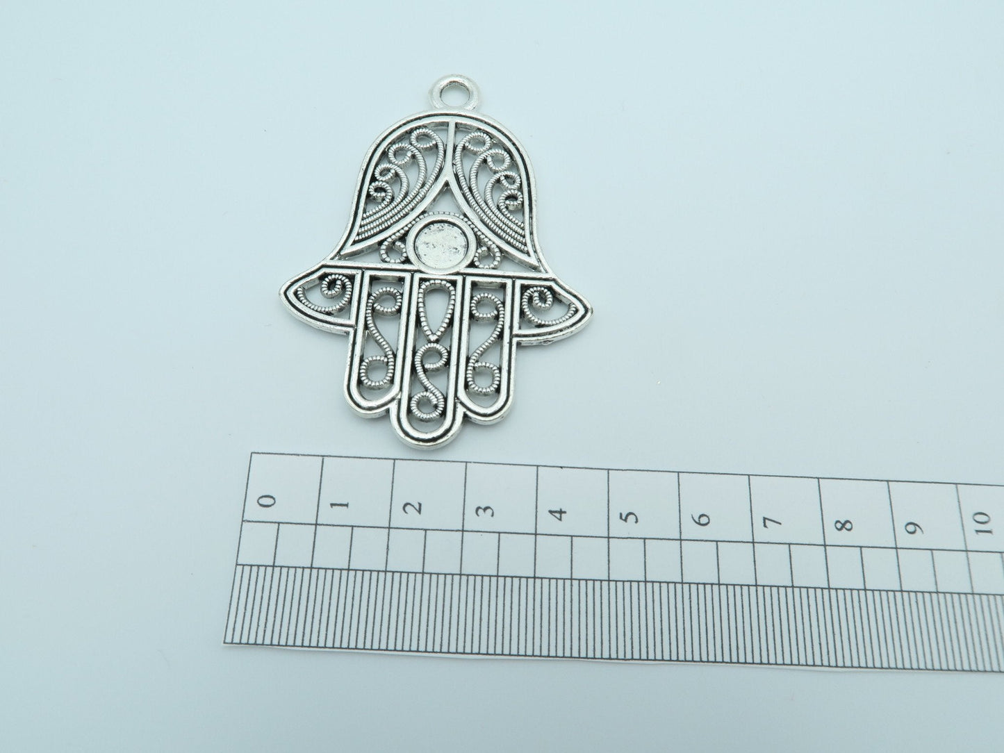 10 pièces Antique argent Fatima main pendentifs bijoux fournitures bijoux trouver D-3-12
