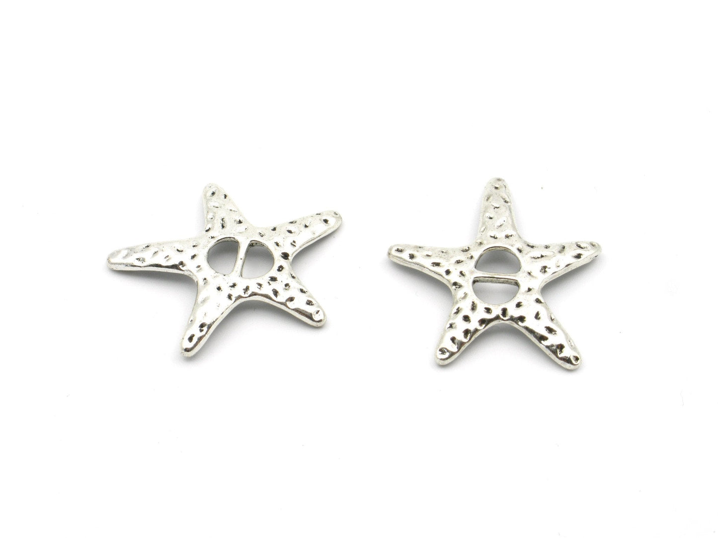 10 Pcs For 5mm flat leather,Antique Silver Sea star jewelry supplies jewelry finding D-1-5-12