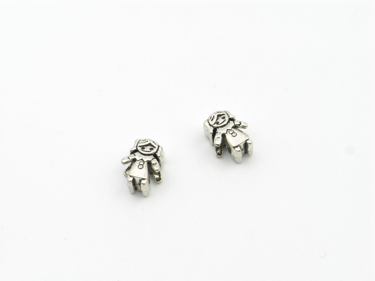 20 Pcs for 5mm round leather Antique Silver Small Girl , jewelry supplies jewelry finding D-5-5-26
