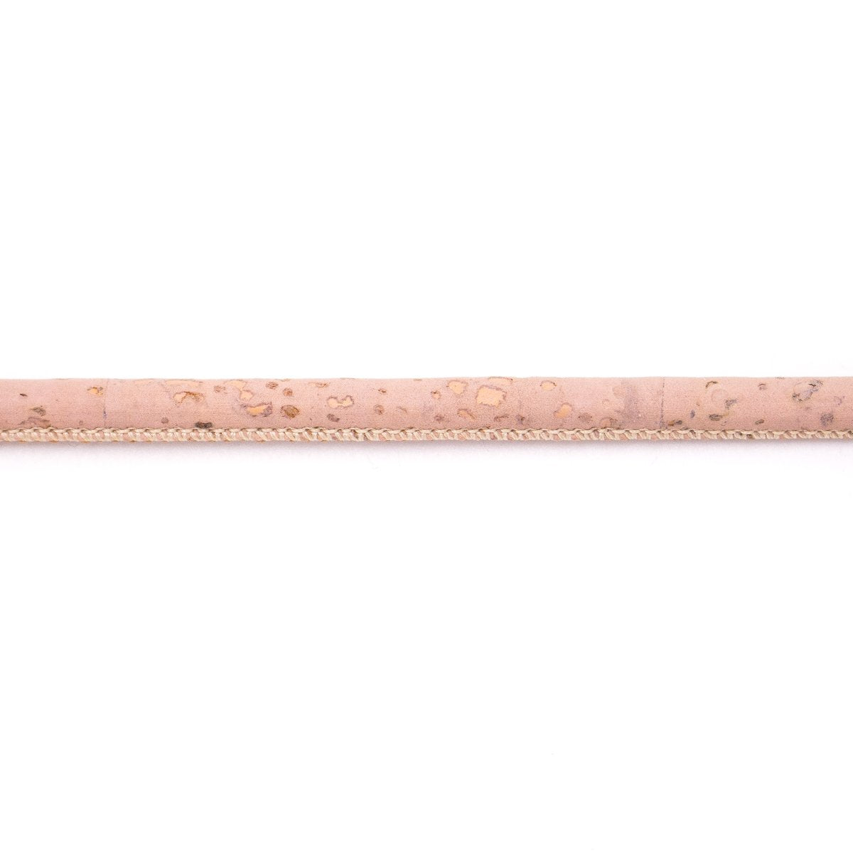 10 mètres de cordon rond en liège naturel rose bébé de 5 mm COR-435 