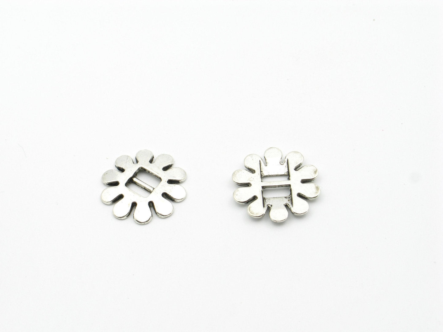 10 Pcs For 5mm flat leather,Antique Silver Flower jewelry supplies jewelry finding D-1-5-11