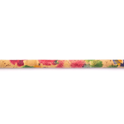 10 mètres de cordon de liège naturel rond à motif floral de 5 mm, COR-448 