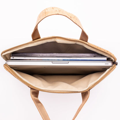 Vegan Laptop Briefcase - Natural Cork Laptop Bag | THE CORK COLLECTION