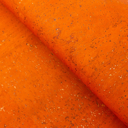 Orange Portuguese Cork fabric  COF-126