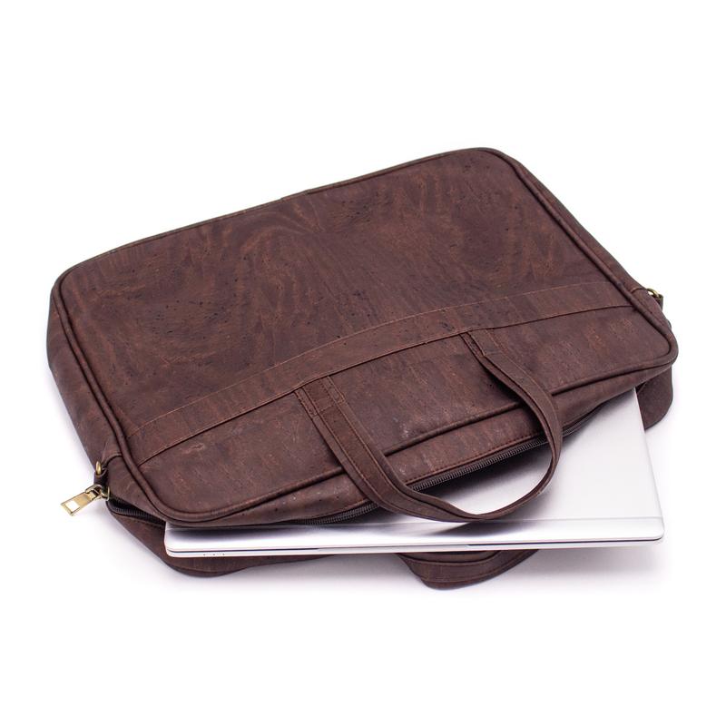 Natural Cork Vegan Leather 17 Laptop Briefcase