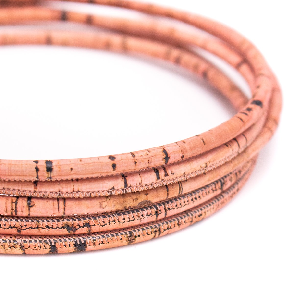 10 meters of Pink Pastel 5mm Round Cork Cord COR-475