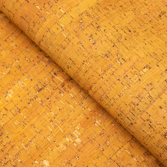 Yellow Textile Sheet Portuguese Cork Fabric - Agglomerate Black COF-183