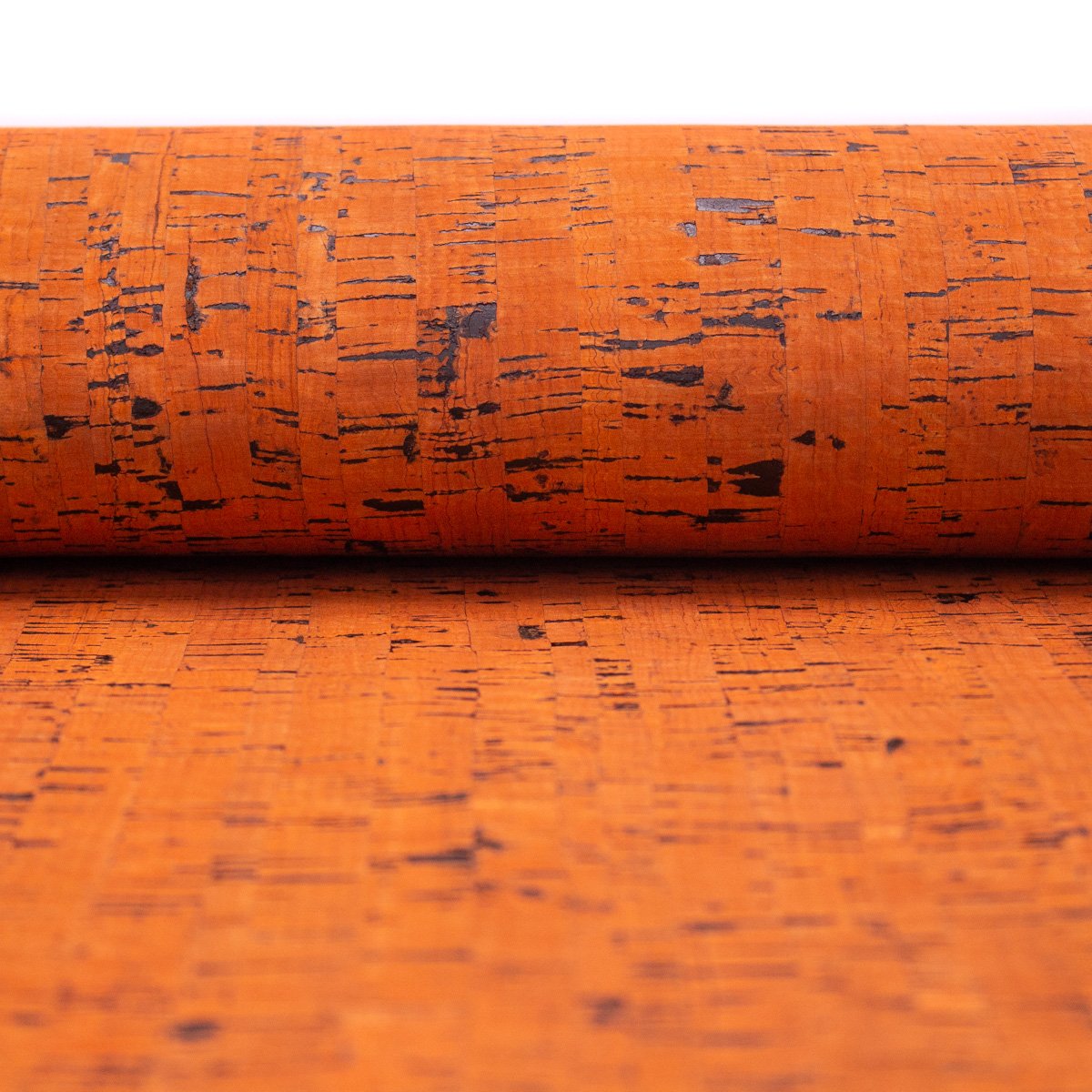 Feuille Textile Orange Tissu de Liège Portugais - Agglomérat Noir COF-184