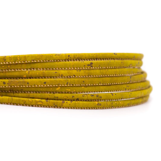 10 meters of Green 2.5mm Round Cork Cord COR-503