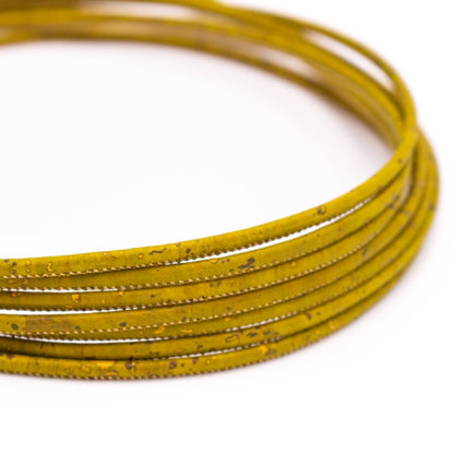 10meters Green  2.5mm round cork cord COR-503