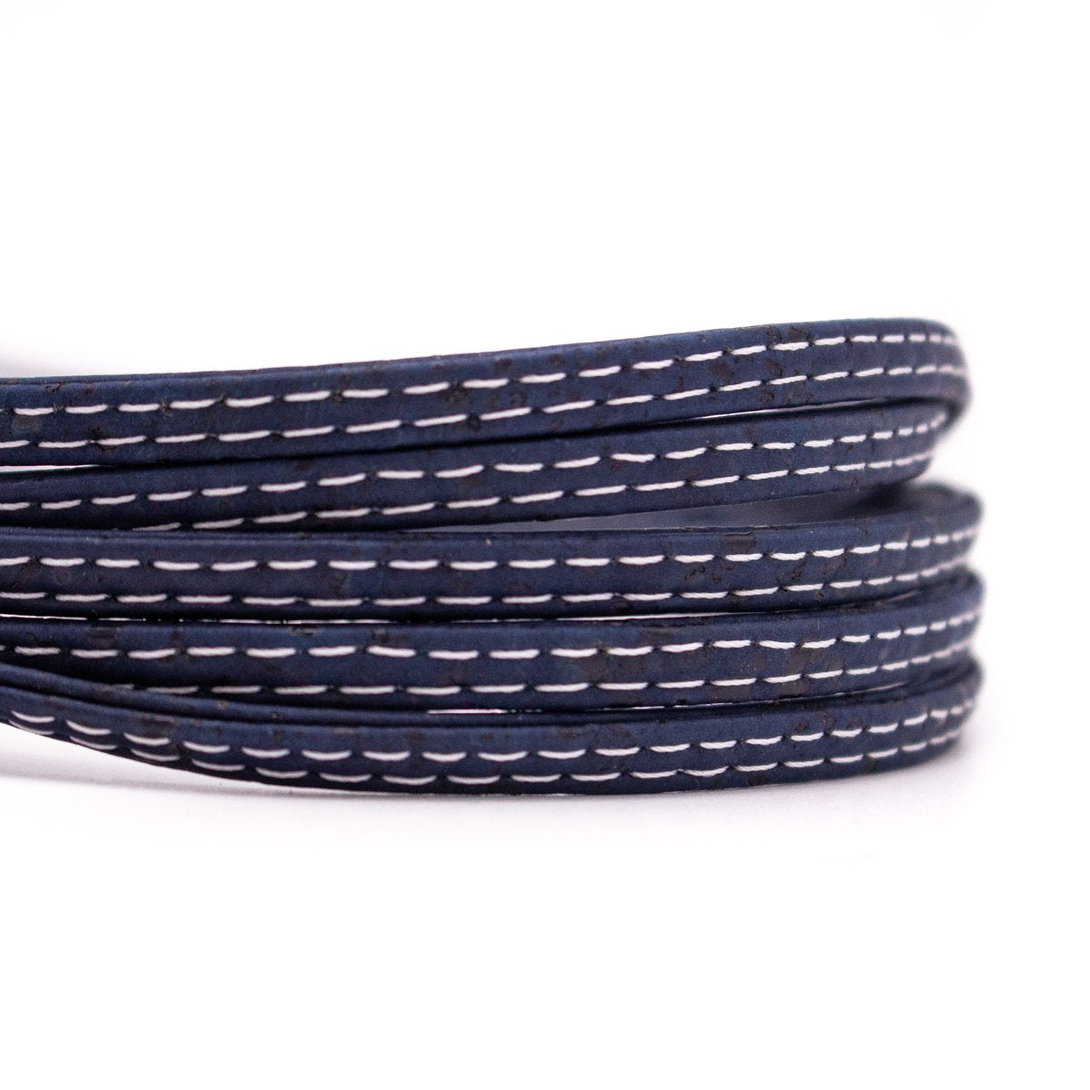 10 mètres de cordon plat en liège bleu 5 mm COR-519 