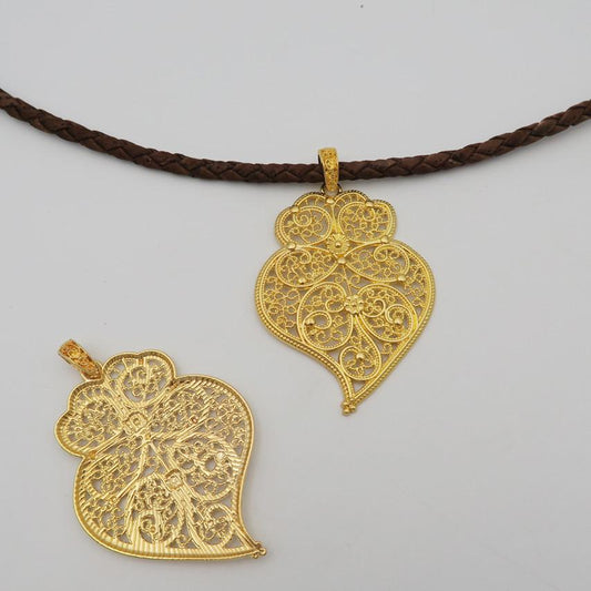 5 unités couleur or antique Viana coeur coeur portugais collier pendentif breloques bijoux trouver des fournisseurs D-3-75