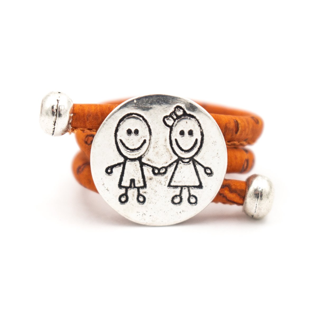 Liège coloré avec anneaux végétaliens réglables faits à la main pour femmes garçon et fille RW-003-MIX-10
