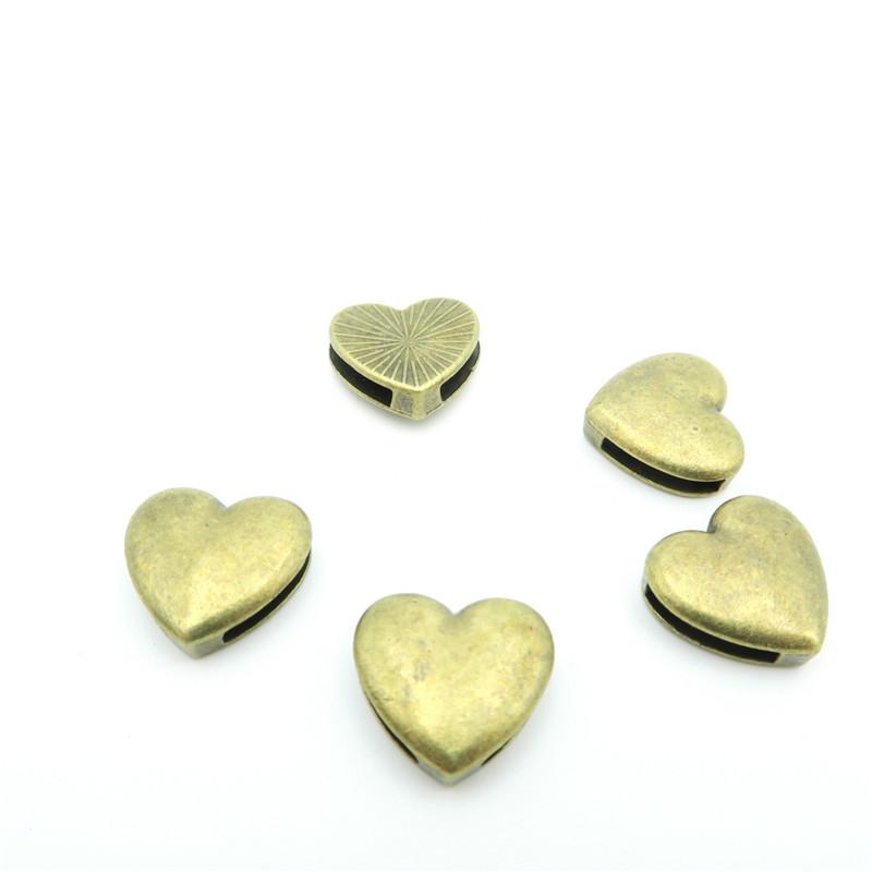 10 Pcs For 10mm flat leather,Antique Bronze Love bead jewelry supplies jewelry finding D-1-10-19