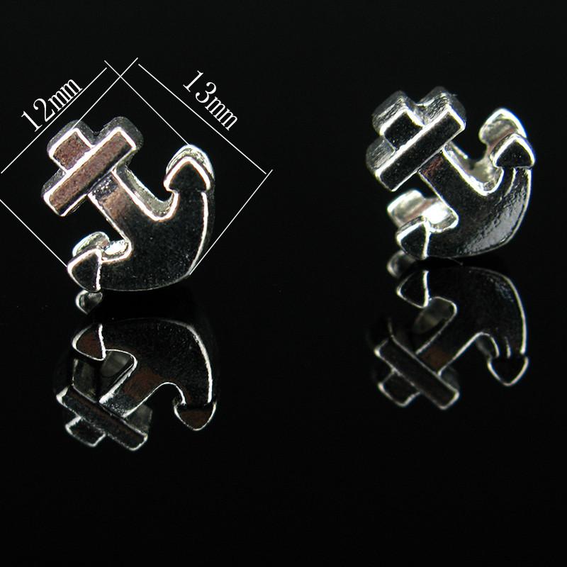 20 Pcs for 5mm round leather Antique Silver Anchor beads jewelry supplies jewelry finding D-5-5-10