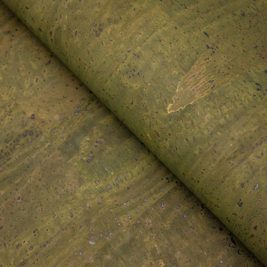 Dark Green Portuguese Cork Fabric COF-124