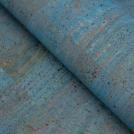 Turquoise Blue Portuguese Cork Fabric COF-125