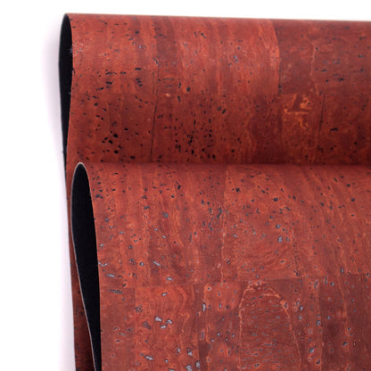 Dark Red Portuguese Cork Fabric COF-155