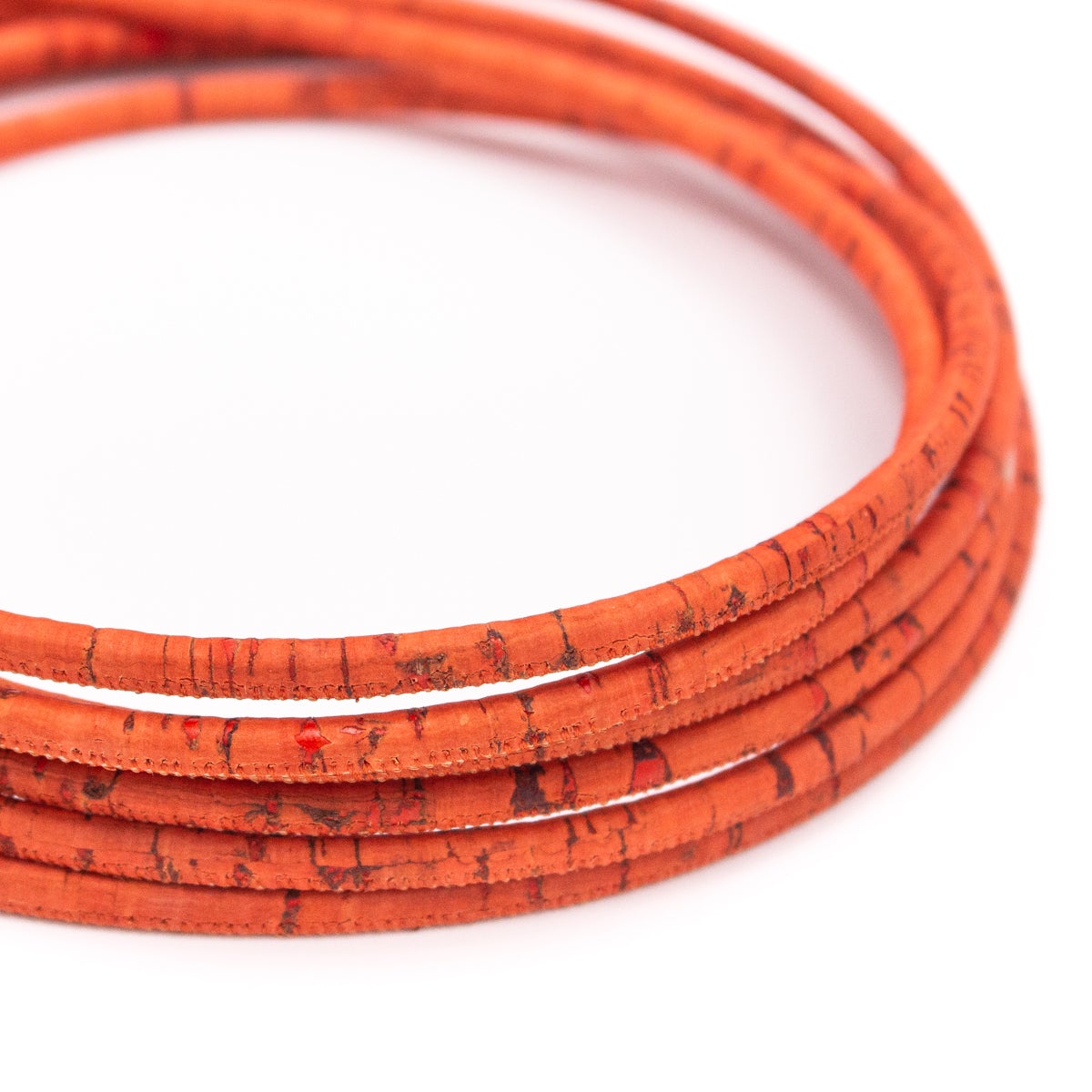 Red Style 5mm Vegan Round Cork Cord | THE CORK COLLECTION