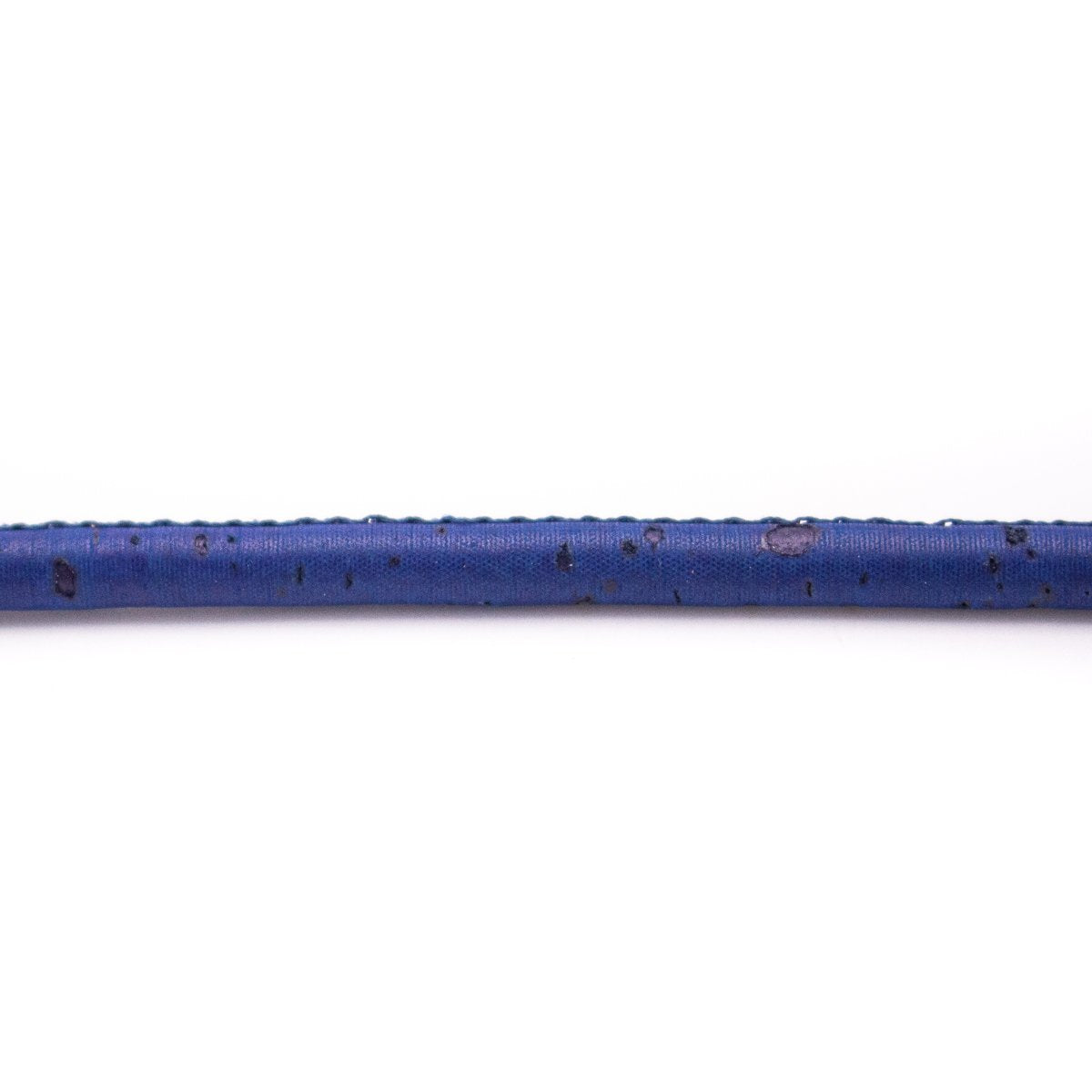10Meter Natural cork 5mm round dark blue with black cork cord  COR-177