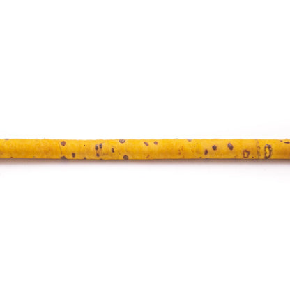 10 meters Yellow 3mm Round  Cork Cord COR-358