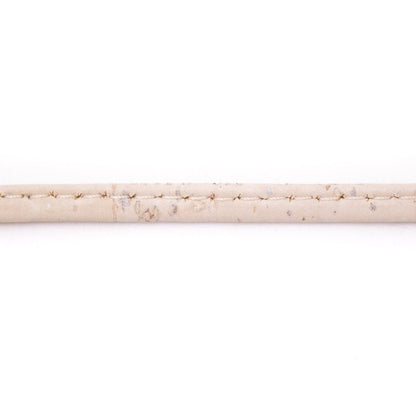 10 mètres de cordon plat en liège naturel blanc de 5 mm COR-320 